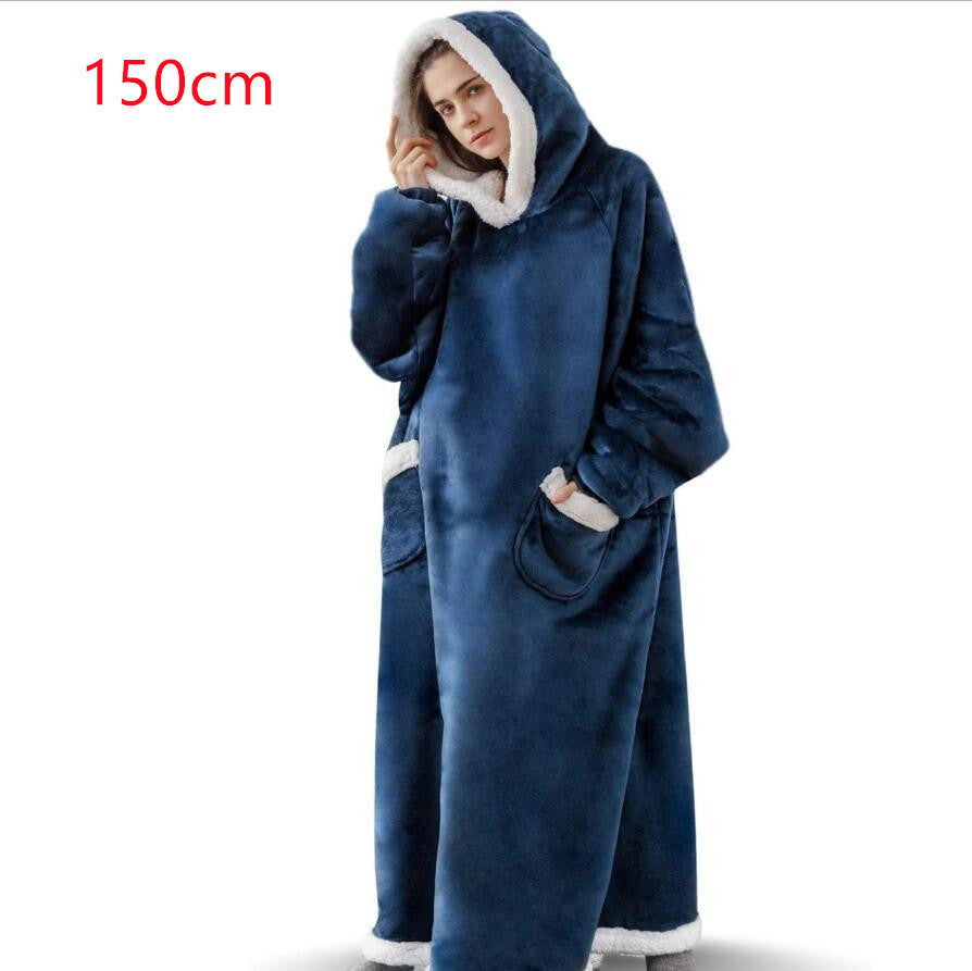 Hoodie Blanket Women Men Oversized Pullover With Pockets