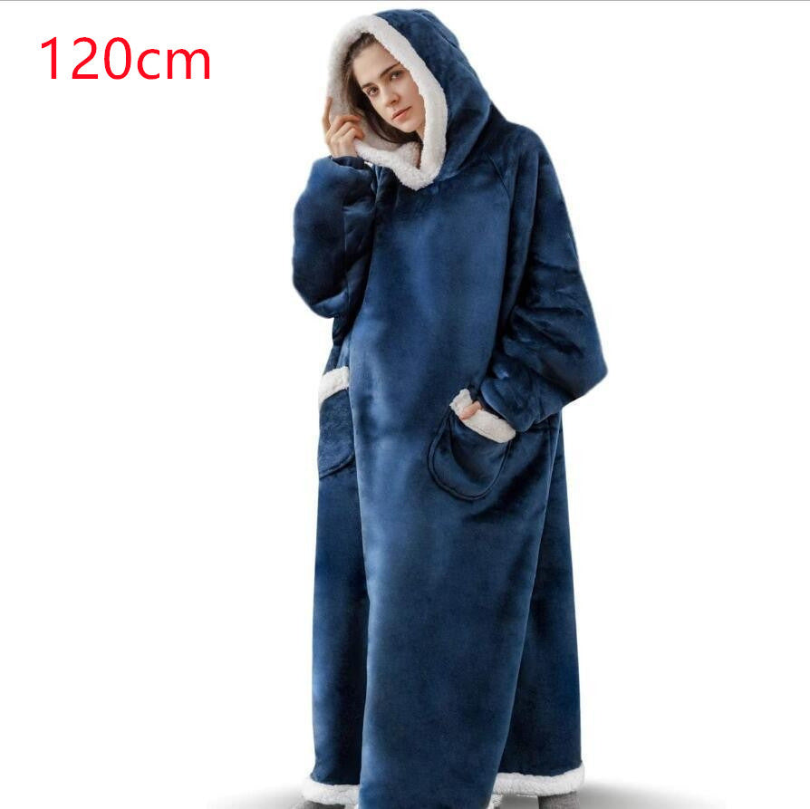 Hoodie Blanket Women Men Oversized Pullover With Pockets