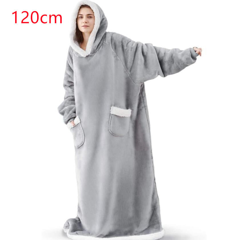 Hoodie Blanket Women Men Oversized Pullover With Pockets